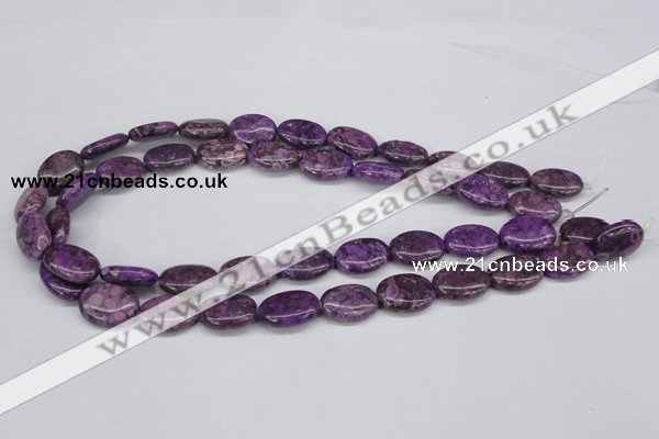 CMB36 15.5 inches 13*18mm oval dyed natural medical stone beads