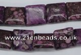 CMB37 15.5 inches 14*14mm square dyed natural medical stone beads