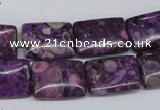 CMB40 15.5 inches 13*18mm rectangle dyed natural medical stone beads