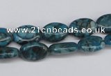 CMB46 15.5 inches 10*14mm oval dyed natural medical stone beads