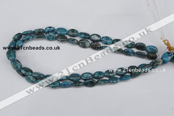 CMB46 15.5 inches 10*14mm oval dyed natural medical stone beads