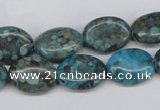 CMB47 15.5 inches 12*16mm oval dyed natural medical stone beads