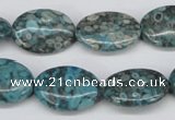 CMB49 15.5 inches 15*20mm oval dyed natural medical stone beads