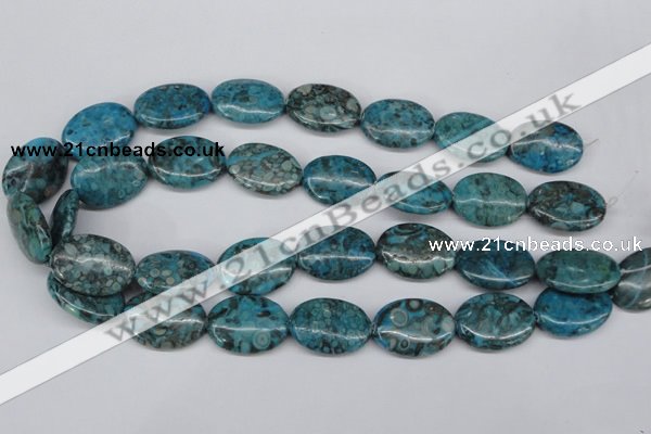 CMB50 15.5 inches 18*25mm oval dyed natural medical stone beads