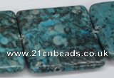 CMB56 15.5 inches 40*40mm square dyed natural medical stone beads