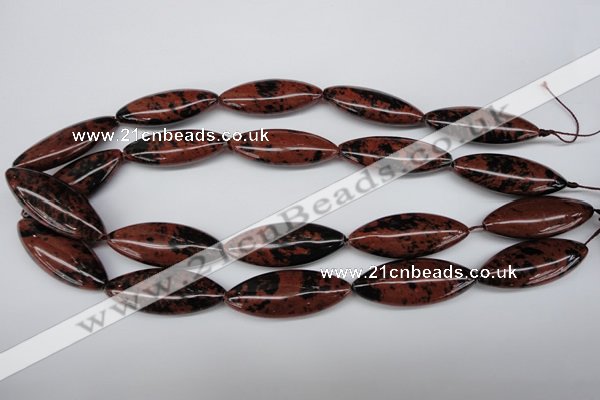 CME01 15.5 inches 15*40mm marquise mahogany obsidian beads