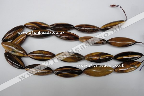 CME03 15.5 inches 15*40mm marquise yellow tiger eye stone beads