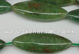 CME05 15.5 inches 15*40mm marquise green garnet gemstone beads