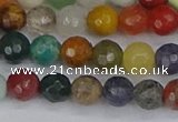 CME101 15.5 inches 6mm faceted round mixed gemstone beads