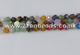 CME108 15.5 inches 10mm faceted nuggets mixed gemstone beads