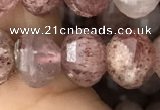 CME208 15.5 inches 7*9mm - 8*10mm pumpkin strawberry quartz beads