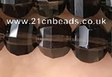 CME212 15.5 inches 7*9mm - 8*10mm pumpkin smoky quartz beads