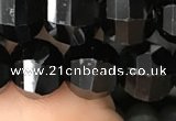 CME213 15.5 inches 7*9mm - 8*10mm pumpkin black quartz beads