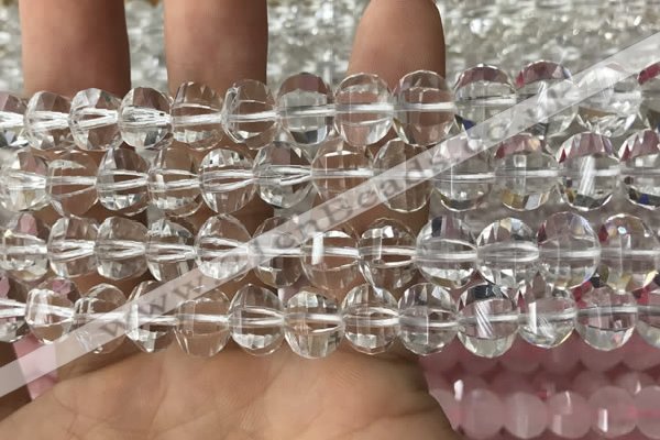 CME230 15.5 inches 10*11mm - 10*12mm pumpkin white crystal beads