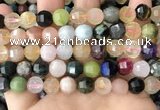 CME255 15.5 inches 10*11mm - 11*12mm pumpkin mixed gemstone beads