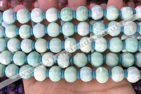 CME305 15.5 inches 8*11mm - 9*12mm pumpkin amazonite beads