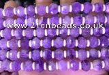 CME314 15.5 inches 8*10mm pumpkin lavender amethyst beads