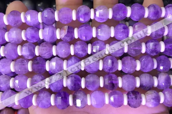 CME314 15.5 inches 8*10mm pumpkin lavender amethyst beads