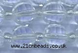 CME340 15 inches 8mm pumpkin white crystal beads