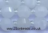 CME341 15 inches 8mm pumpkin blue chalcedony beads