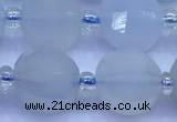 CME358 15 inches 10mm pumpkin blue chalcedony beads