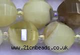 CME362 15 inches 10mm pumpkin yellow opal beads