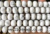 CME416 15 inches 8*12mm pumpkin white howlite turquoise beads
