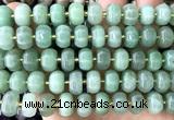 CME417 15 inches 8*12mm pumpkin green aventurine jade beads