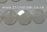 CME50 15.5 inches 15mm faceted coin rose quartz gemstone beads