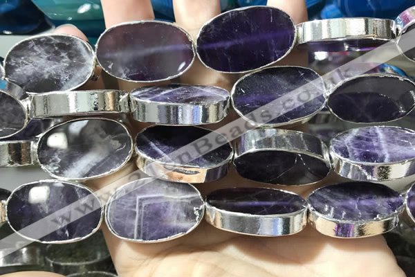 CME501 12 inches 18*28mm - 20*30mm oval amethyst beads