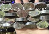 CME503 12 inches 18*28mm - 20*30mm oval bronze green stone beads