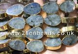 CME510 12 inches 18*28mm - 20*30mm flat teardrop labradorite beads