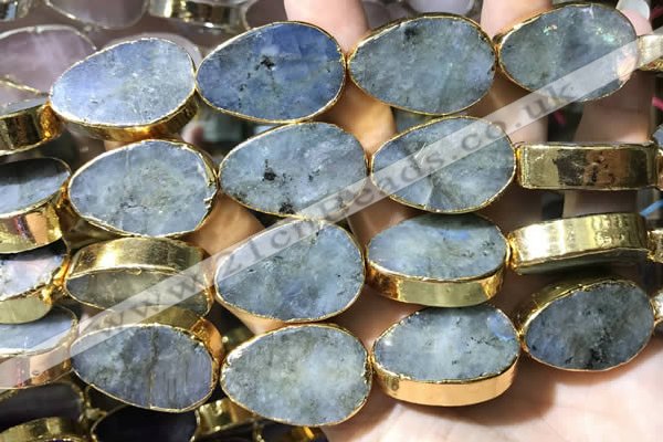 CME510 12 inches 18*28mm - 20*30mm flat teardrop labradorite beads