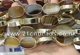 CME517 12 inches 18*28mm - 20*30mm oval banded agate beads