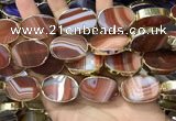 CME519 12 inches 18*28mm - 20*30mm oval banded agate beads