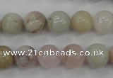 CMG114 15.5 inches 12mm round natural morganite beads wholesale