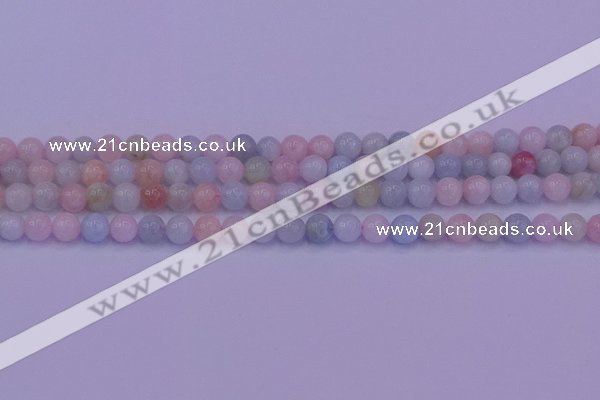 CMG141 15.5 inches 6mm round natural morganite gemstone beads