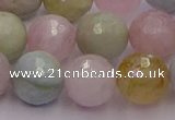 CMG213 15.5 inches 12mm faceted round morganite beads wholesale