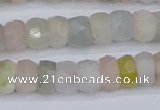 CMG216 15.5 inches 4*7mm faceted rondelle morganite beads