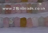 CMG220 15.5 inches 4*6mm faceted rondelle morganite beads