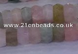 CMG221 15.5 inches 5*8mm faceted rondelle morganite beads