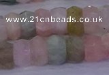 CMG223 15.5 inches 6*10mm faceted rondelle morganite beads