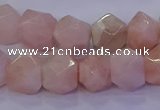 CMG225 15.5 inches 10*12mm - 12*14mm faceted nuggets morganite beads