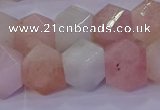 CMG226 15.5 inches 12*14mm - 14*16mm faceted nuggets morganite beads