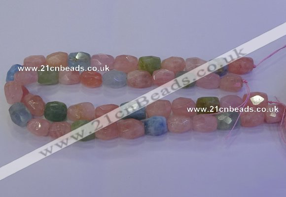 CMG230 15.5 inches 12*16mm - 13*18mm faceted nuggets morganite beads