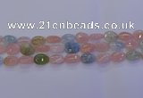 CMG231 15.5 inches 8*12mm flat teardrop morganite beads wholesale