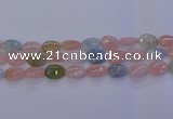 CMG232 15.5 inches 10*14mm flat teardrop morganite beads wholesale