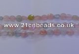 CMG253 15.5 inches 10mm faceted coin morganite beads