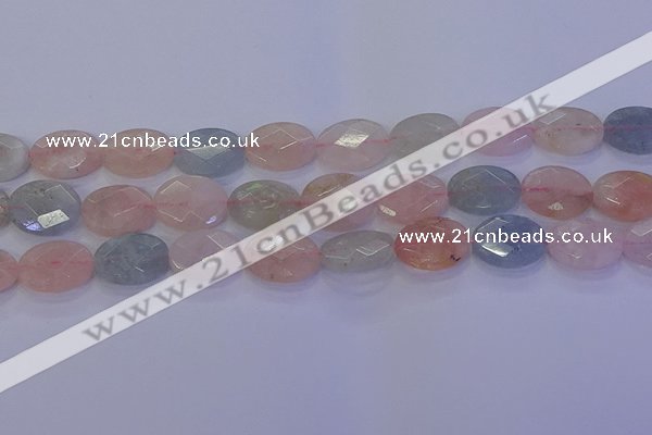 CMG266 15.5 inches 10*14mm faceted oval morganite beads