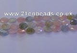 CMG272 15.5 inches 10*14mm faceted flat teardrop morganite beads